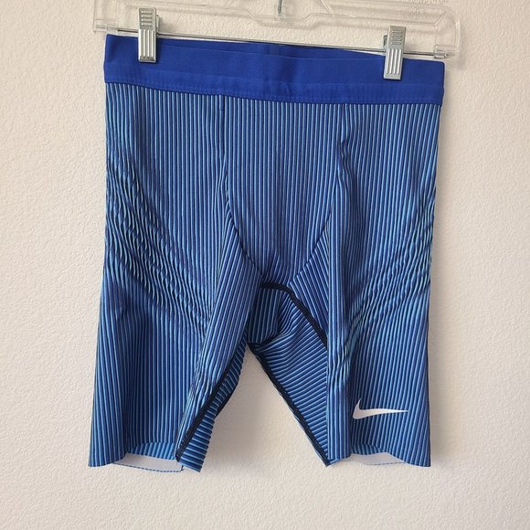 NEW Nike Pro Elite Track & Field 1/2 Tights FD5787-000 Size S Blue - Picture 1 of 4